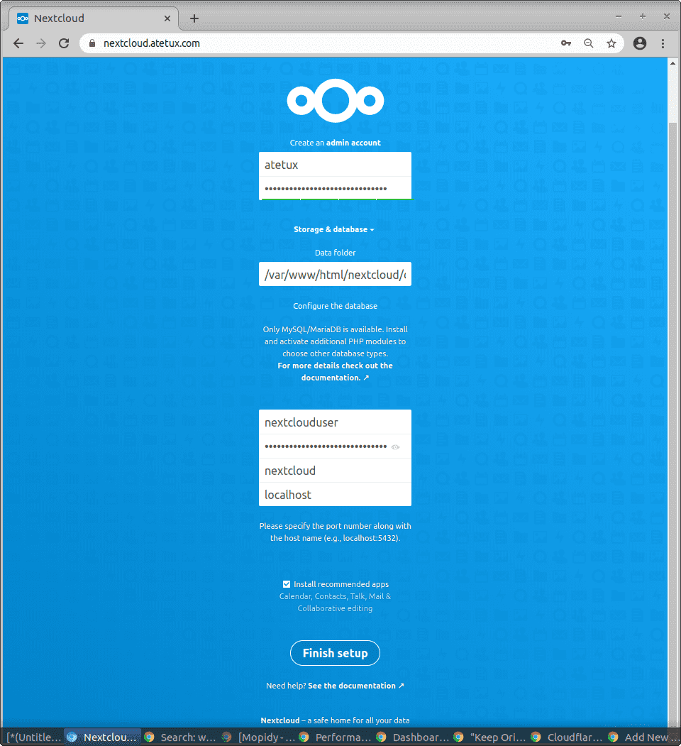 How to Install and Configure Nextcloud 19 with SSL on Debian 10 - Atetux