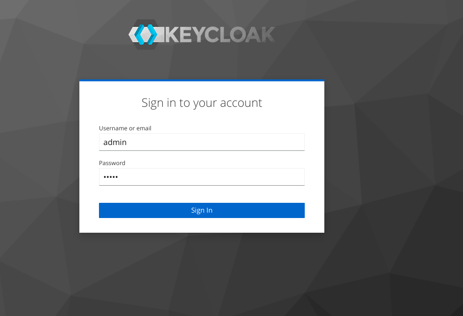 keycloak admin login