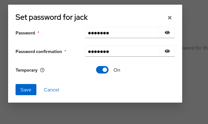 set permanent password for user